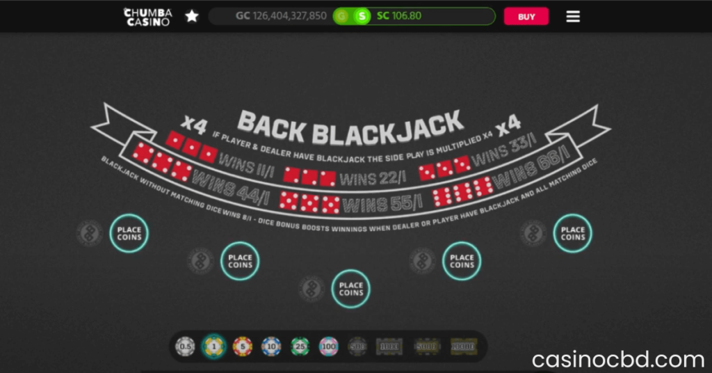 Blackjack chumba casino